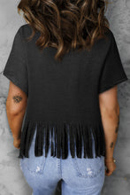 Load image into Gallery viewer, NASHVILLE TENNESSEE USA MUSIC CITY Graphic Fringe Hem Tee
