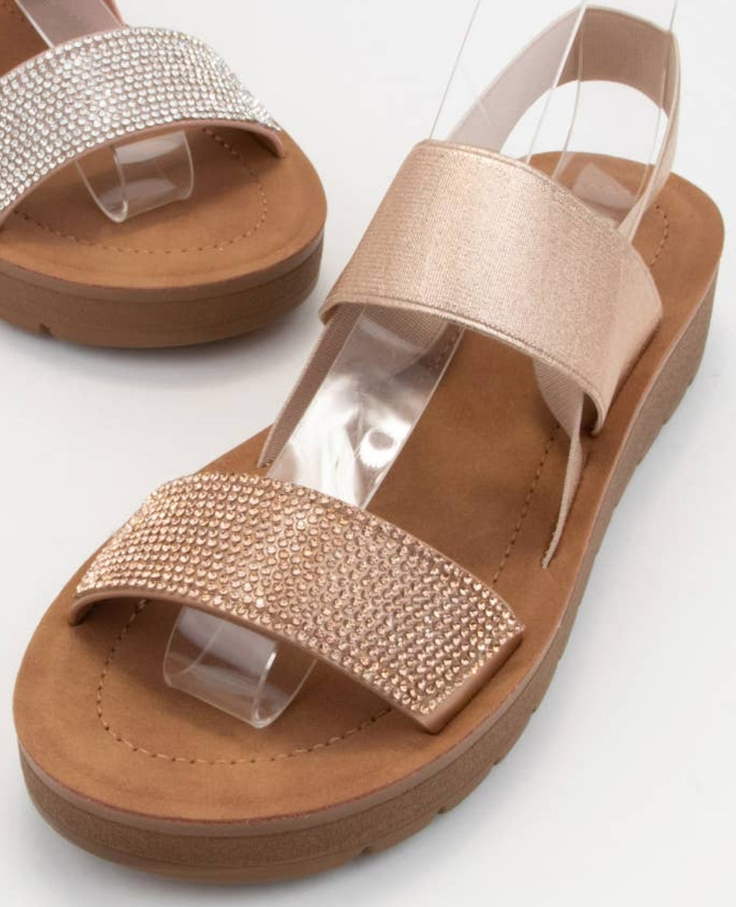 Marlee Bedazzled Stretchable Strap Sandal