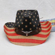 Load image into Gallery viewer, US Flag Print Paper Cloth Hat
