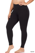 Load image into Gallery viewer, Plus Size Cotton Full Length Leggings
