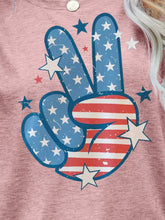 Load image into Gallery viewer, US Flag Peace Sign Hand Graphic Tee
