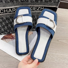 Load image into Gallery viewer, Buckle Trim Open Toe Sandals
