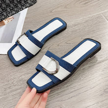 Load image into Gallery viewer, Buckle Trim Open Toe Sandals
