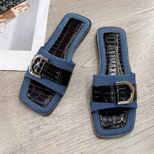 Load image into Gallery viewer, Buckle Trim Open Toe Sandals
