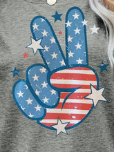 Load image into Gallery viewer, US Flag Peace Sign Hand Graphic Tee
