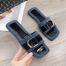 Load image into Gallery viewer, Buckle Trim Open Toe Sandals
