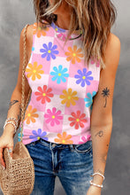 Load image into Gallery viewer, Flower Printed Round Neck Tank
