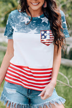 Load image into Gallery viewer, US Flag Round Neck Short Sleeve T-Shirt
