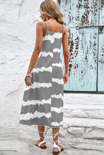 Load image into Gallery viewer, Contrast V-Neck Spaghetti Strap Midi Dress
