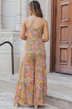 Load image into Gallery viewer, Floral Spaghetti Strap Wide Leg Jumpsuit
