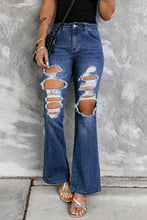 Load image into Gallery viewer, Distressed High Waist Flare Jeans
