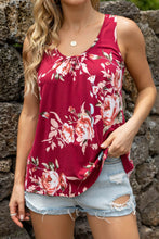 Load image into Gallery viewer, Floral Scoop Neck Tank Top
