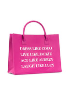 Load image into Gallery viewer, Modern Vegan Tote - Dress Like Coco -Magenta
