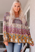 Load image into Gallery viewer, Bohemian Long Flounce Sleeve V-Neck Blouse
