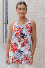 Load image into Gallery viewer, Floral Round Neck Tank
