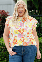 Load image into Gallery viewer, Plus Size Floral Butterfly Sleeve Blouse
