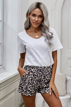 Load image into Gallery viewer, Leopard Drawstring Waist Shorts
